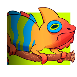 Tie-dye Chameleon
